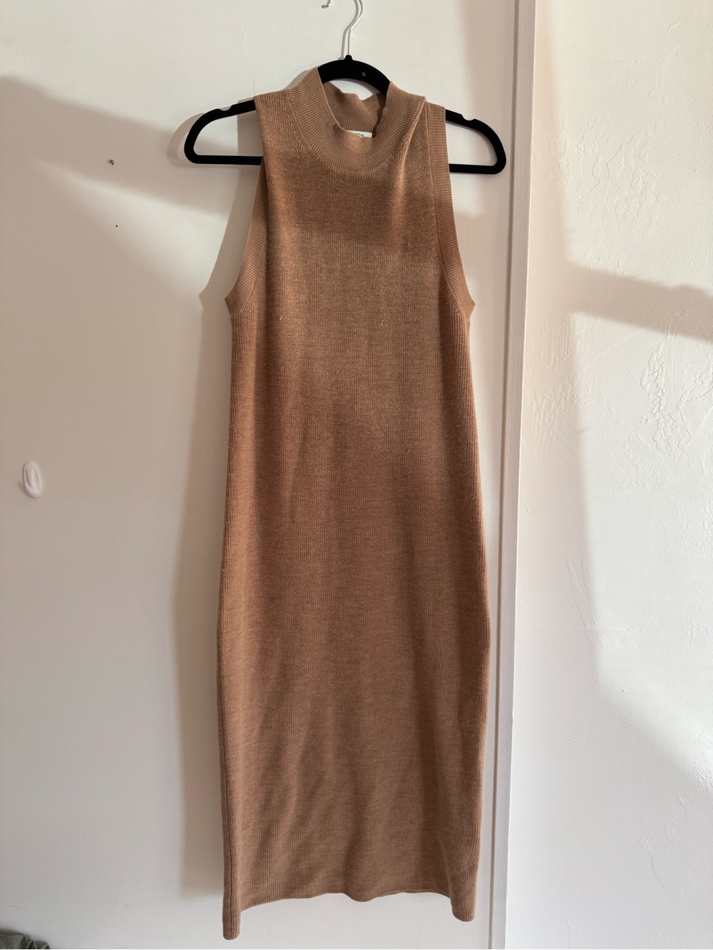 Babaton Sleeveless Midi Dress in Camel Brown